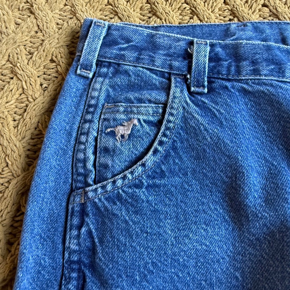 Vintage Wrangler Made in USA High Waisted Straight Leg Jeans Blue Denim Size 18